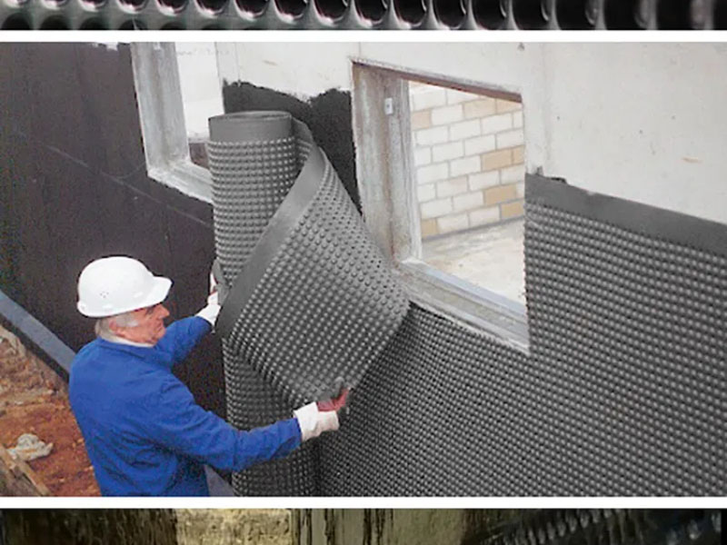 Plastikinė 2 m 3 m 4 m 5 m įdubusi PE HDPE vandens drenažo plokščių gamybos linija